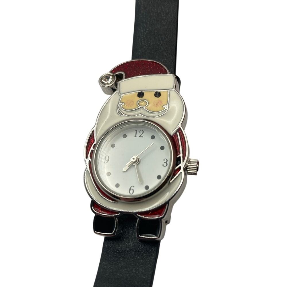 Unique Women's Santa Claus Christmas Analog Watch Adjustable Band New Battery